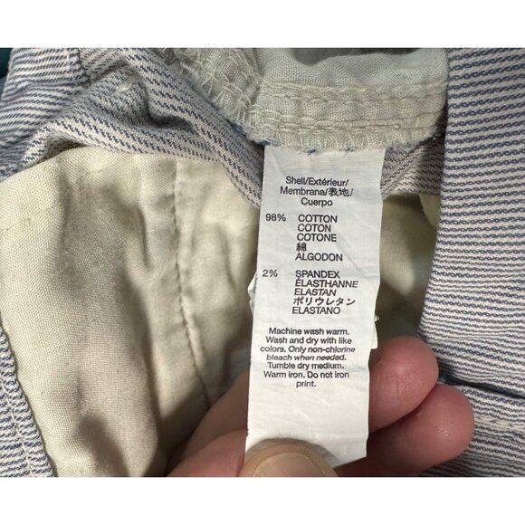 Gap Womens Mid-Rise Striped Ankle Pants With Button Front Size 0 - Picture 4 of 9